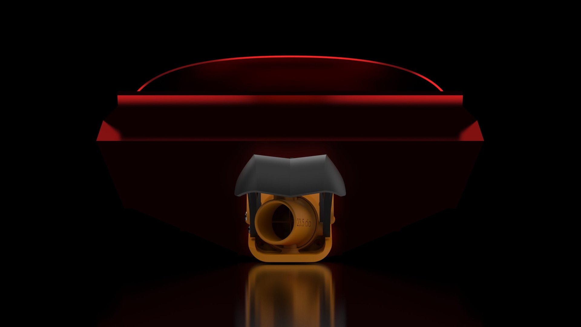KwikJet — transom and nozzle, head on